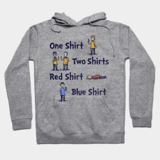 Red Shirt, Blue Shirt Hoodie